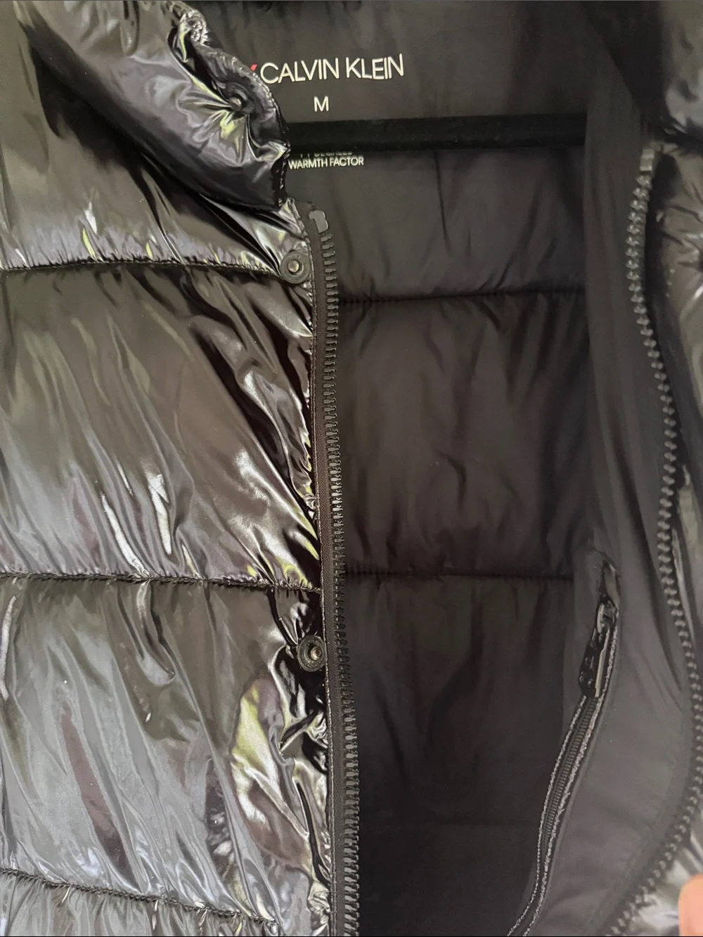 Calvin Klein glossy quilted